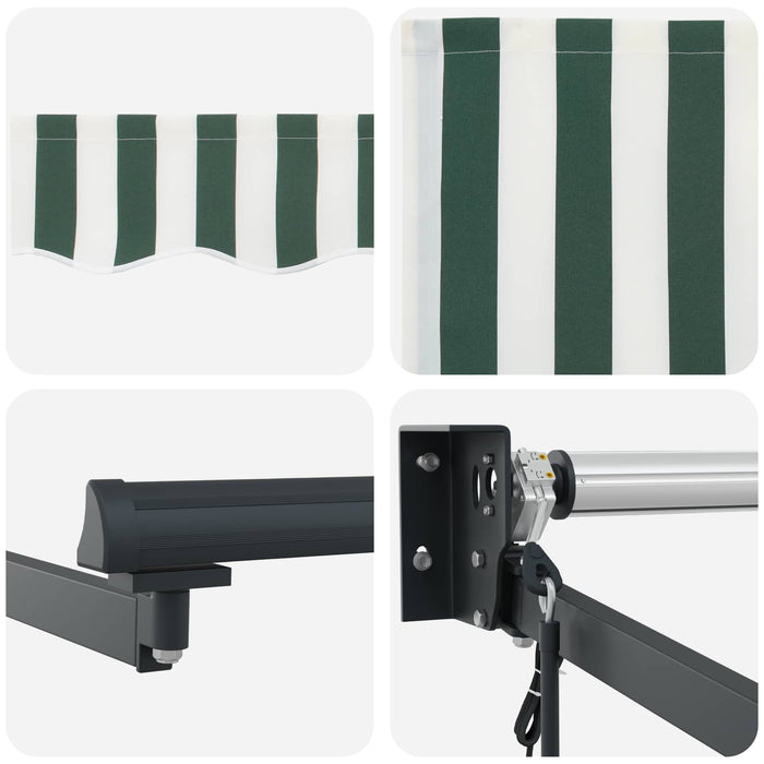 Cort electric retractabil Verde, Alb, Antracit 3 x 2,5 m - WALTI WALTI