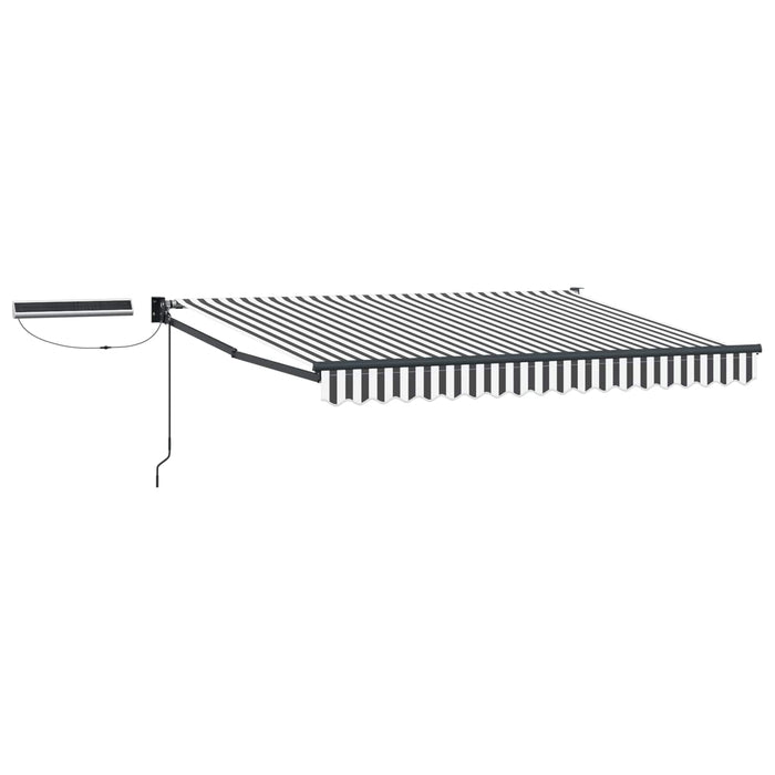 Cort electric retractabil Antracit și Alb 3,5 x 2,5 m - WALTI WALTI