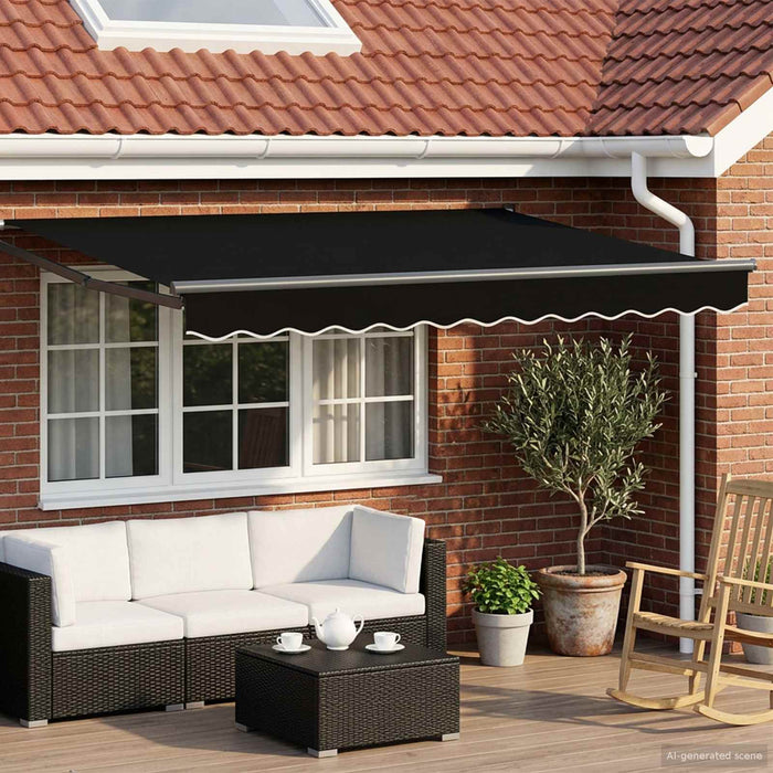 Cort electric retractabil Negru și antracit 3,5 x 2,5 m - WALTI WALTI
