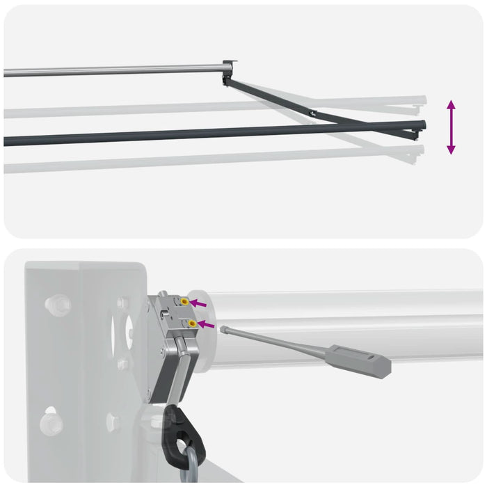Cort electric retractabil Verde, Galben, Antracit 3,5 x 2,5 m - WALTI WALTI