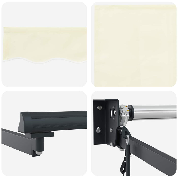 Cort electric retractabil Crem și Antracit 4 × 3 m - WALTI WALTI