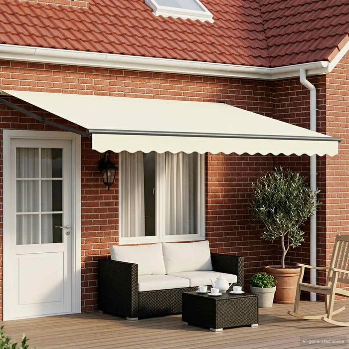 Cort electric retractabil Crem și Antracit 4 × 3 m - WALTI WALTI