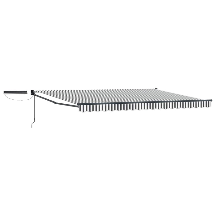 Cort electric retractabil Antracit și Alb 4 × 3 m - WALTI WALTI