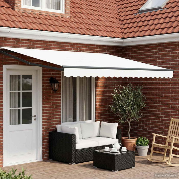 Cort electric retractabil Alb și antracit 4 × 3 m - WALTI WALTI