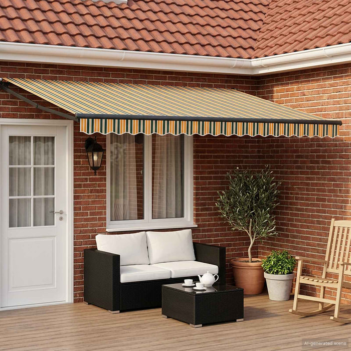 Cort electric retractabil Verde, Galben, Antracit 4 × 3 m WALTI