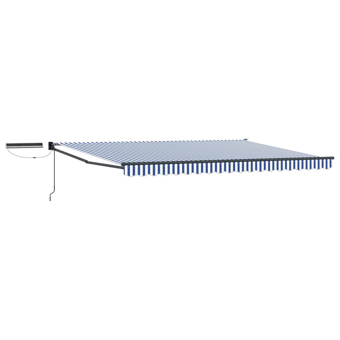 Cort electric retractabil Albastru, Alb, Antracit 4,5 × 3 m - WALTI WALTI