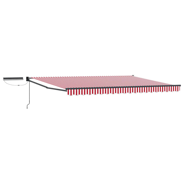 Cort electric retractabil Roșu, Alb, Antracit 4,5 × 3 m - WALTI WALTI