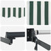 Cort electric retractabil Verde, Alb, Antracit 4,5 × 3 m - WALTI WALTI