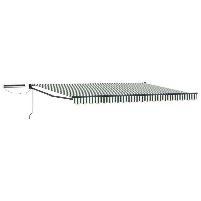 Cort electric retractabil Verde, Alb, Antracit 4,5 × 3 m - WALTI WALTI