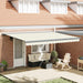 Cortina Retractabilă Crem și Gri 400 × 300 cm Pânză și Aluminiu - WALTI WALTI