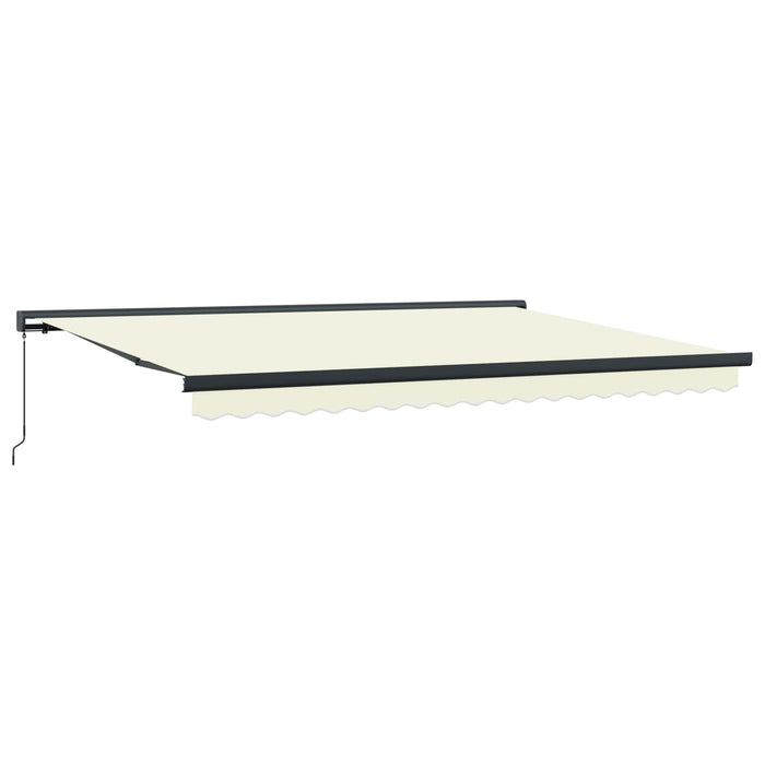 Cortina Retractabilă Crem și Gri 400 × 300 cm Pânză și Aluminiu - WALTI WALTI