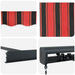 Cortina Retractabilă Portocaliu și negru 400 × 300 cm - WALTI WALTI