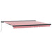 Cortina Retractabilă Roșu și Alb 400 × 300 cm Pânză și Aluminiu - WALTI WALTI