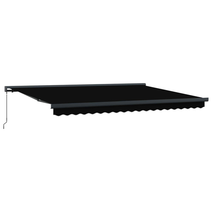 Cortina Retractabilă Negru 4 × 3 m Pânză și Aluminiu - WALTI WALTI