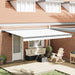 Cortina Retractabilă Alb 4 × 3 m Pânză și Aluminiu - WALTI WALTI