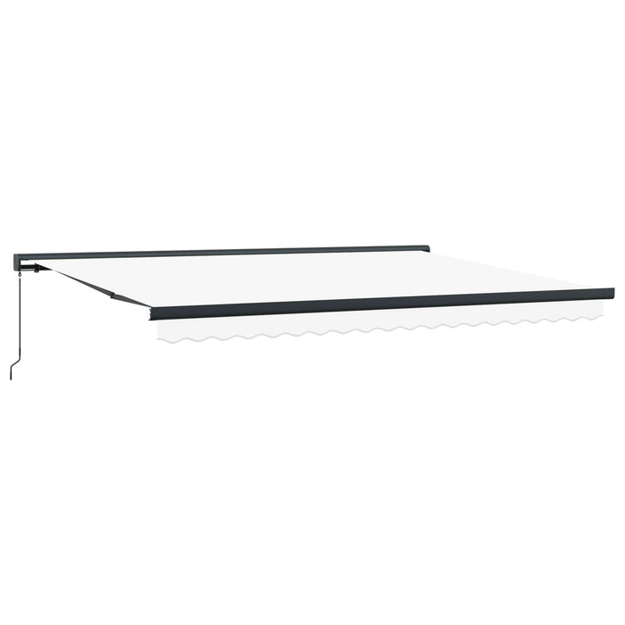 Cortina Retractabilă Alb 4 × 3 m Pânză și Aluminiu - WALTI WALTI