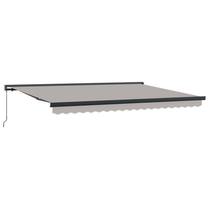 Cortina Retractabilă Gri deschis 4 × 3 m Pânză și Aluminiu - WALTI WALTI