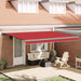 Cortina Retractabilă Roșu 4 × 3 m Pânză și Aluminiu - WALTI WALTI