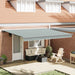 Cortina Retractabilă Verde și alb 4 × 3 m Pânză și Aluminiu - WALTI WALTI