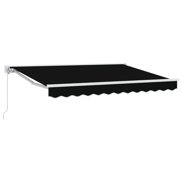 Copertină retractabilă manuală Negru 3 x 2,5 m - WALTI WALTI