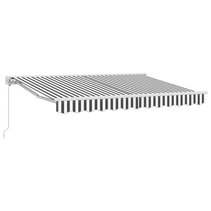 Copertină retractabilă manuală Antracit și Alb 3,5 x 2,5 m - WALTI WALTI