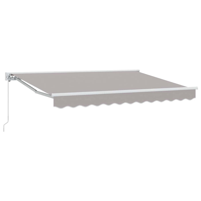 Copertină retractabilă manuală Gri deschis 3,5 x 2,5 m WALTI