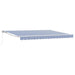 Copertină retractabilă manuală Albastru și Alb 4 × 3 m - WALTI WALTI