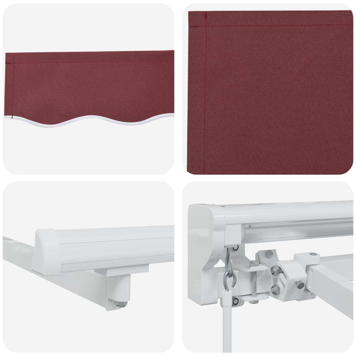Copertină retractabilă manuală Burgundy 4 × 3,5 m - WALTI WALTI