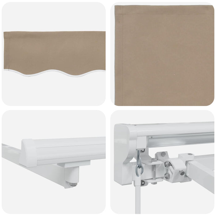 Copertină retractabilă manuală Bej 4 × 3,5 m - WALTI WALTI