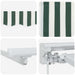 Copertină retractabilă manuală Verde și alb 4 × 3,5 m - WALTI WALTI