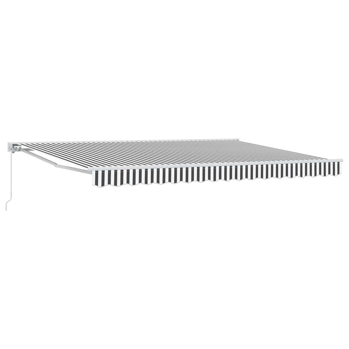 Copertină retractabilă manuală Antracit și Alb 5 x 3 m - WALTI WALTI