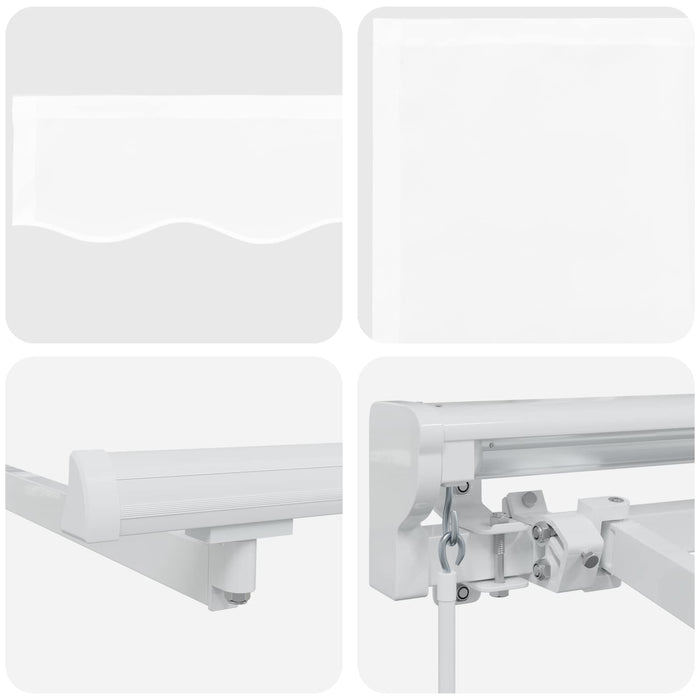 Copertină retractabilă manuală Alb 5 x 3 m - WALTI WALTI