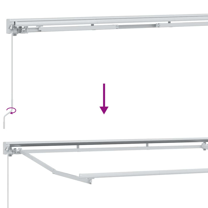 Copertină retractabilă manuală Gri deschis 5 x 3 m - WALTI WALTI