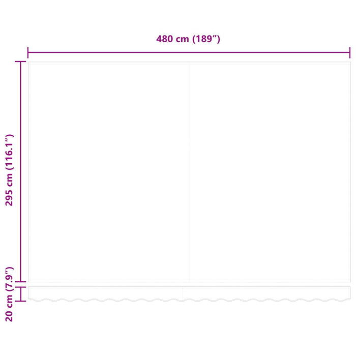 Copertină retractabilă manuală Gri deschis 5 x 3 m - WALTI WALTI