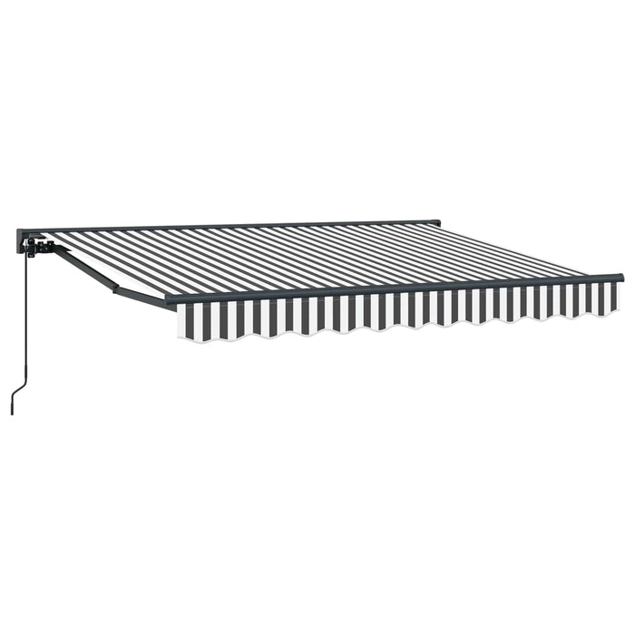 Copertină retractabilă manuală Antracit și Alb 2,5 x 2 m - WALTI WALTI