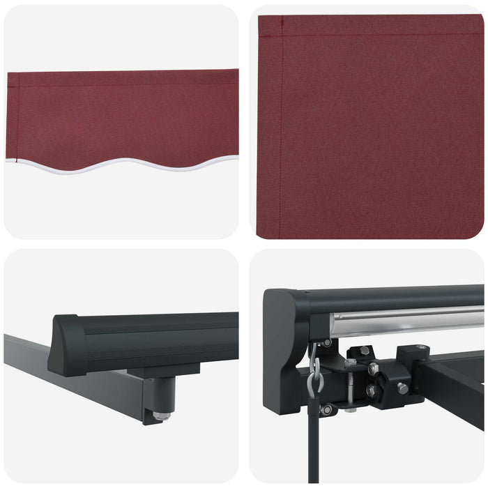 Copertină retractabilă manuală Burgundy 3,5 x 2 m WALTI