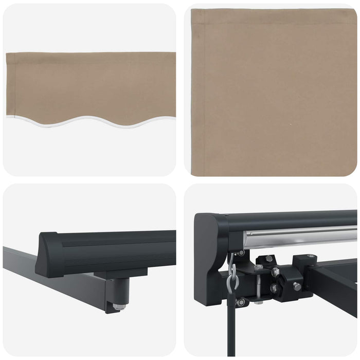 Copertină retractabilă manuală Bej 3,5 x 2 m - WALTI WALTI