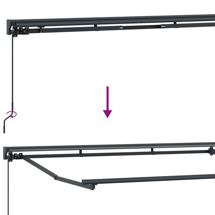 Copertină retractabilă manuală Bej 3,5 x 2 m - WALTI WALTI