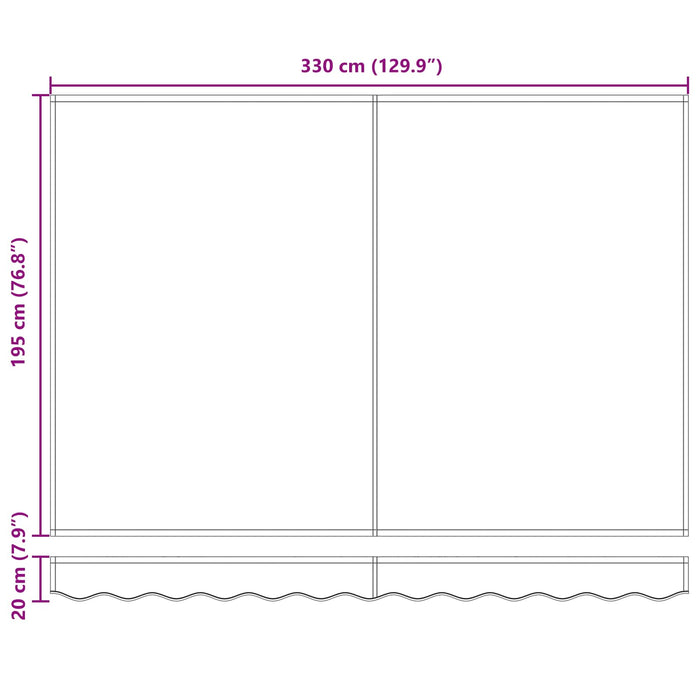 Copertină retractabilă manuală Bej 3,5 x 2 m - WALTI WALTI