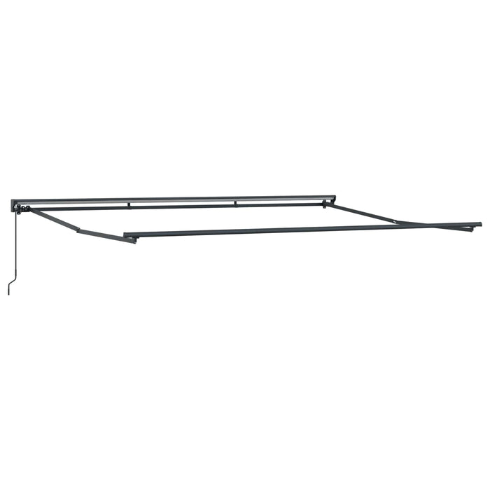 Copertină retractabilă manuală Albastru și Alb 4 x 2 m - WALTI WALTI