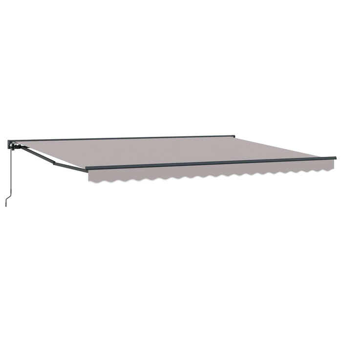 Copertină retractabilă manuală Gri deschis 4 x 2 m WALTI