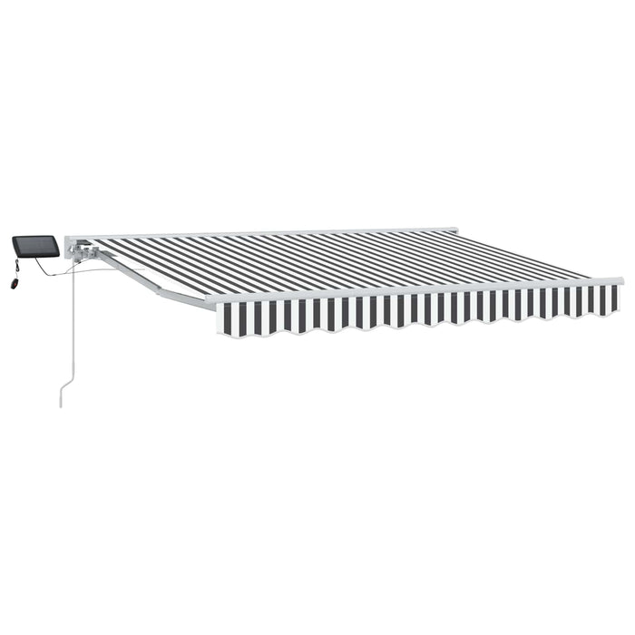 Cadru manual de marchiză cu LED-uri Antracit și Alb 3,5 x 2 m - WALTI WALTI