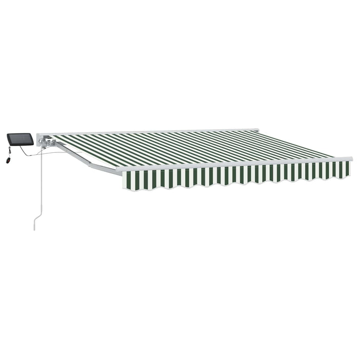 Cadru manual de marchiză cu LED-uri Verde și alb 3,5 x 2 m WALTI