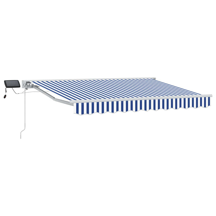 Cadru manual de marchiză cu LED-uri Albastru și Alb 3 x 2,5 m - WALTI WALTI