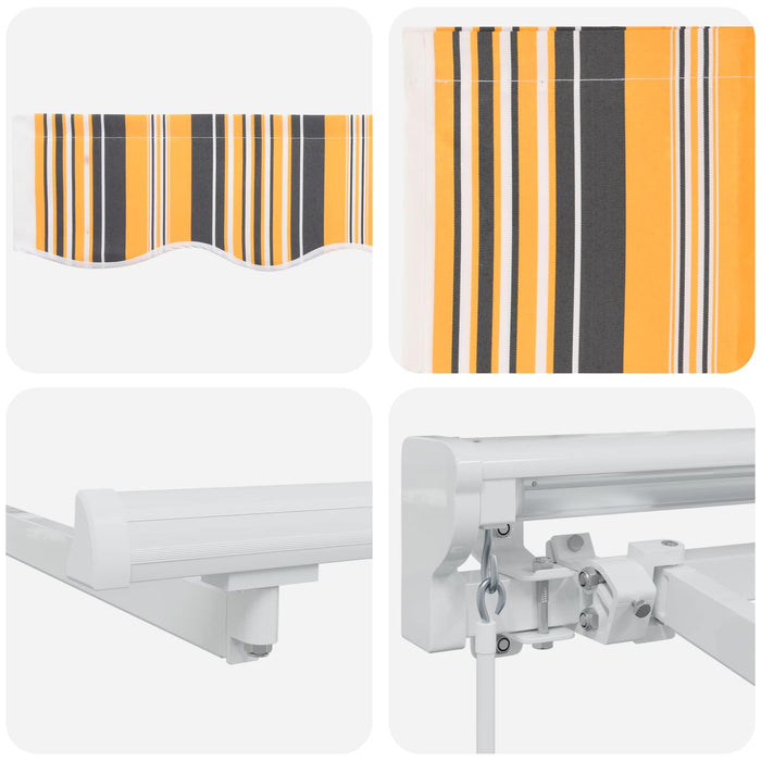 Cadru manual de marchiză cu LED-uri Galben și gri 3 x 2,5 m - WALTI WALTI