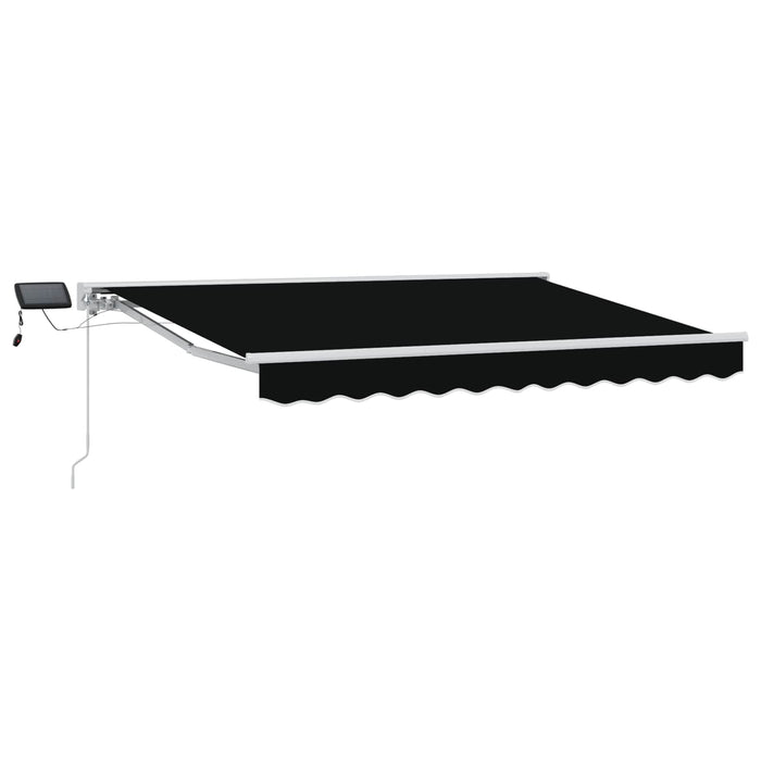 Cadru manual de marchiză cu LED-uri Negru 3 x 2,5 m - WALTI WALTI