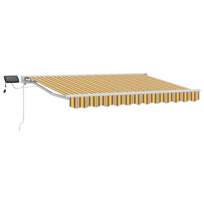 Cadru manual de marchiză cu LED-uri Galben și gri 3,5 x 2,5 m - WALTI WALTI