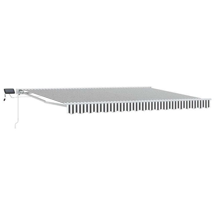 Cadru manual de marchiză cu LED-uri Antracit și Alb 4 × 3 m - WALTI WALTI