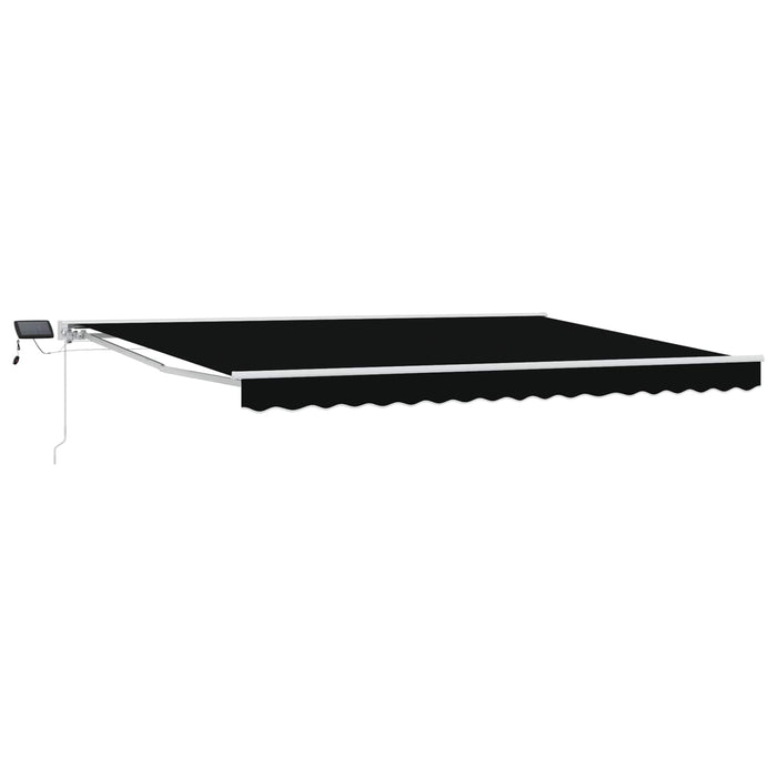 Cadru manual de marchiză cu LED-uri Negru 4 × 3 m - WALTI WALTI