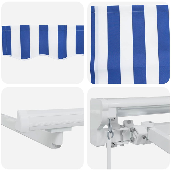 Cadru manual de marchiză cu LED-uri Albastru și Alb 4 × 3,5 m - WALTI WALTI